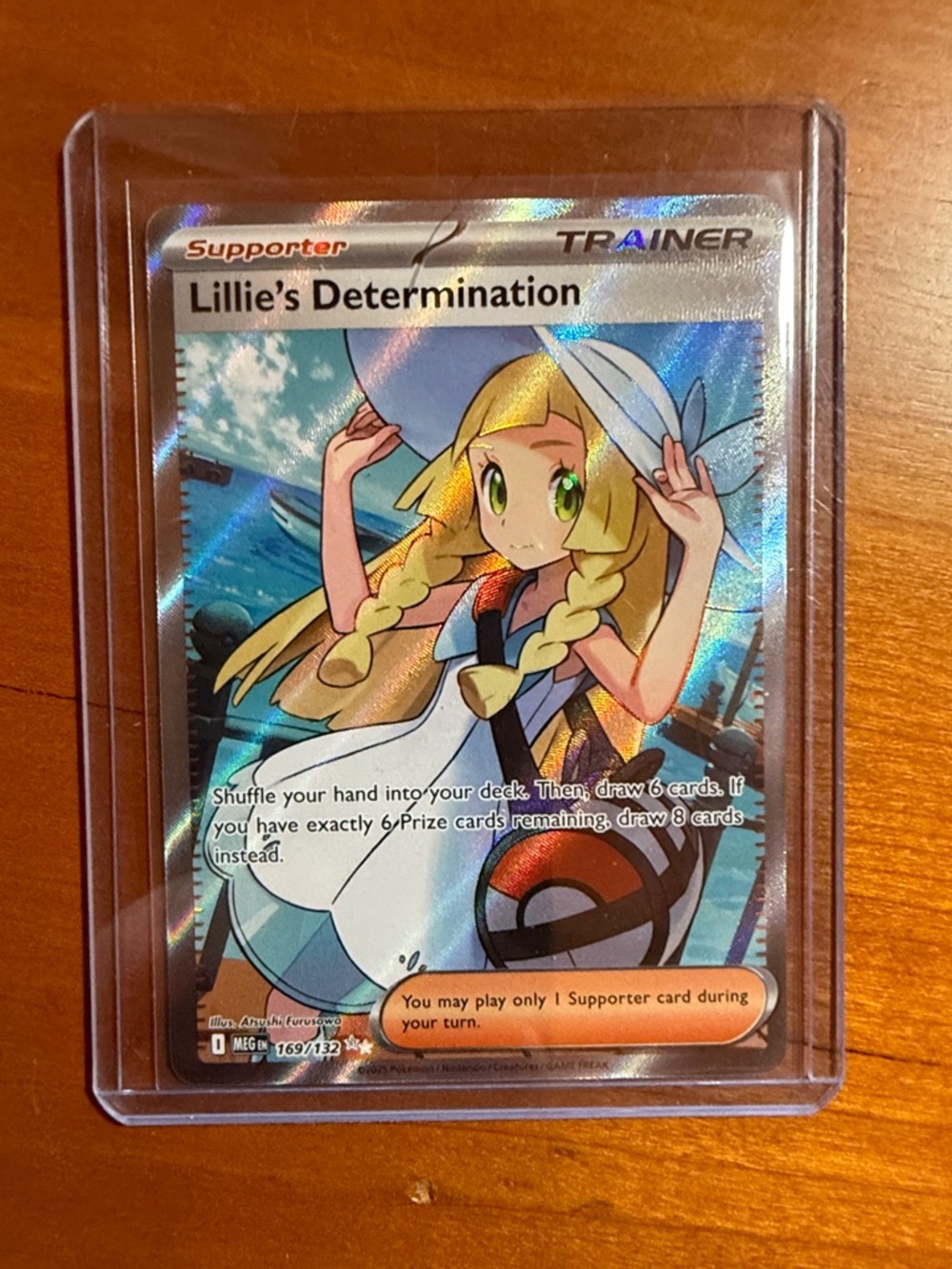 Pokemon Lillie's Determination Trainer Card - White, Blue, Blonde